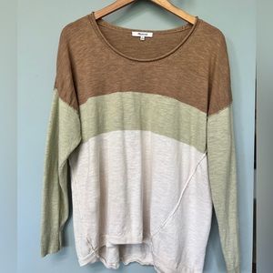 Madewell Palmdale Pullover Colorblock Sweater | Size M